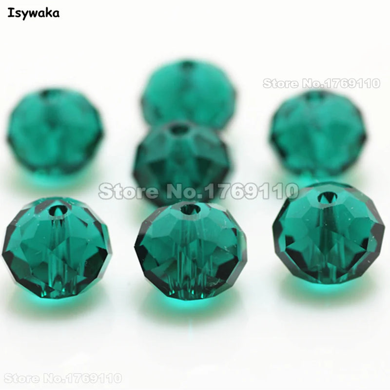 Green 8*10mm 70pcs Austria Crystal Glass Beads for Jewelry Making