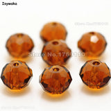 Brown 8*10mm 70pcs Rondelle Austria Crystal Glass Beads for Jewelry Making