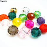 Mixed Crystal Glass Beads 10x12mm Austria Faceted Spacer Round Beads