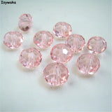 Pink 10*12mm Rondelle Austria Faceted Crystal Glass Beads