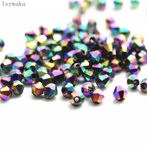 650pcs Multicolor 3mm Bicone Crystal Beads for DIY Jewelry Making