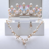 Bridal Jewelry Set Crown & Necklace for Wedding Party