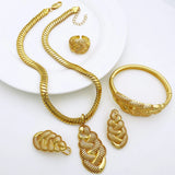 Italian 18K Plated Jewelry Set Necklace Earring Sets Women Fashion Jewelry
