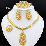 Italian 18K Plated Jewelry Set Necklace Earring Sets Women Fashion Jewelry