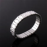 Italian Charms Stainless Steel Bracelet Metal Chain Elasticity Couple Jewelry