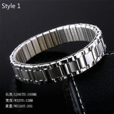 Italian Charms Stainless Steel Bracelet Metal Chain Elasticity Couple Jewelry