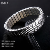 Italian Charms Stainless Steel Bracelet Metal Chain Elasticity Couple Jewelry