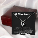 Italian Heart Shaped Pendant Necklace with LED Box