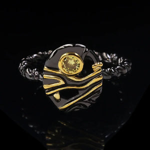 Italian Jewelry Retro Hollow Vintage Ring CZ Rings Bridal Wedding Party Finger R