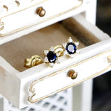 Italian S925 Sterling Silver Plated Crystal Earrings