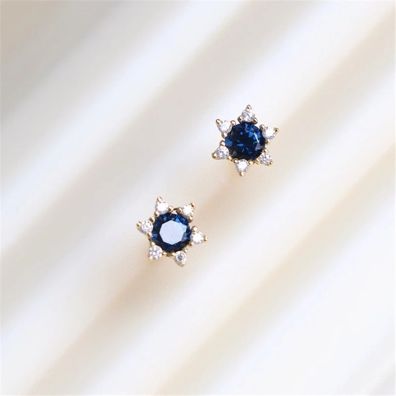 Italian S925 Sterling Silver Plated Crystal Earrings