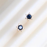 Italian S925 Sterling Silver Plated Crystal Earrings