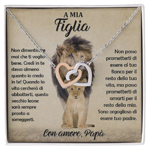 Italian To My Daughter Pendant Necklace Christmas Gift