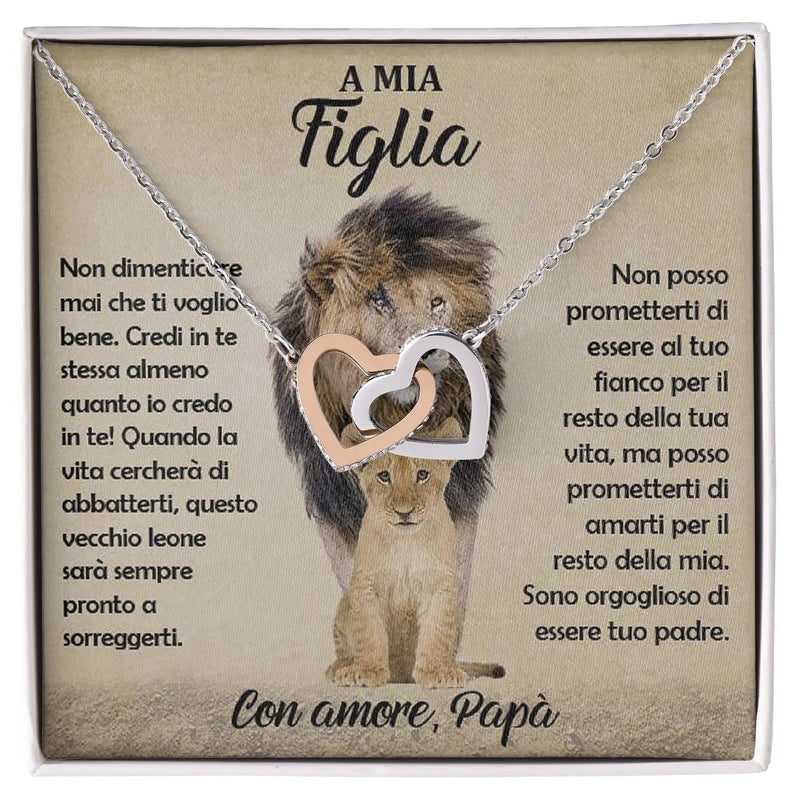 Italian To My Daughter Pendant Necklace Christmas Gift