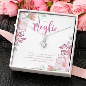 Italian To My Wife Necklace Gift Women Birthday Girls Couple I Love You