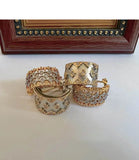 Italian Vintage Court Niche Earrings Hollow Geometry Fine Jewelry