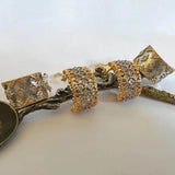 Italian Vintage Court Niche Earrings Hollow Geometry Fine Jewelry
