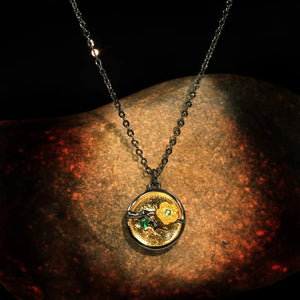 Retro Pendant Necklace for Women CZ Filled Clavicle Chains