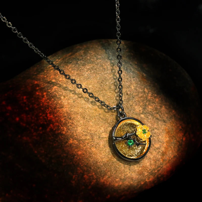 Retro Pendant Necklace for Women CZ Filled Clavicle Chains