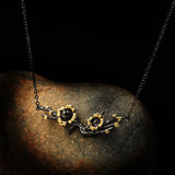 Delicate Flower Pendant Necklace Plum Blossom Choker