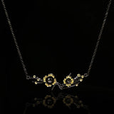 Delicate Flower Pendant Necklace Plum Blossom Choker