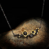 Delicate Flower Pendant Necklace Plum Blossom Choker
