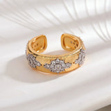 Adjustable Rings and Cuff Bangles Set - Silver Jewelry for Women