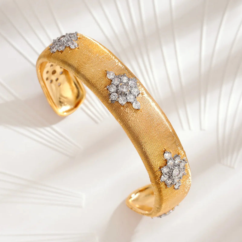 Adjustable Rings and Cuff Bangles Set - Silver Jewelry for Women