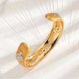 Adjustable Rings and Cuff Bangles Set - Silver Jewelry for Women