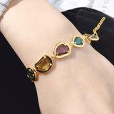 925 Silver Gemstone Bracelet Women's Style
