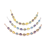 925 Silver Gemstone Bracelet Women's Style