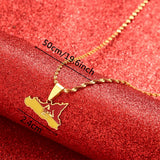 Sicily Map Flag Pendant Necklaces Italian Jewelry