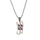 Sardinia Map Pendant Necklace Italian Maps Jewelry