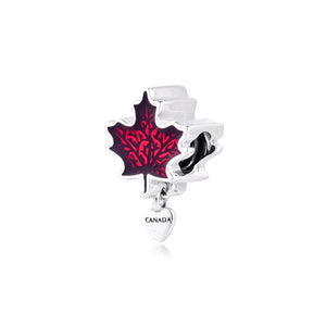 Heart Flag Charm 925 Silver Beads for Bracelet DIY Jewelry Women Gift