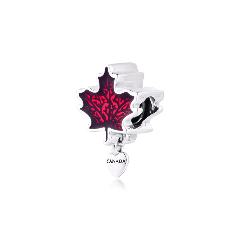 Heart Flag Charm 925 Silver Beads for Bracelet DIY Jewelry Women Gift