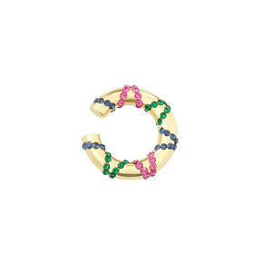Colorful Rainbow Star Earcuffs Earrings for Women