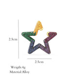 Colorful Rainbow Star Earcuffs Earrings for Women