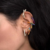 Colorful Rainbow Star Earcuffs Earrings for Women