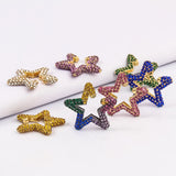 Colorful Rainbow Star Earcuffs Earrings for Women