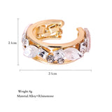 Itenice Multilayer Earcuff Pearl Rhinestone Ear Cuff Punk Rock Star