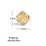 Itenice Multilayer Earcuff Pearl Rhinestone Ear Cuff Punk Rock Star