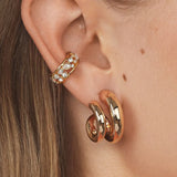 Itenice Multilayer Earcuff Pearl Rhinestone Ear Cuff Punk Rock Star