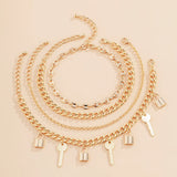J.Shine Padlock Anklet Cuban Chain Sandals Foot Jewelry