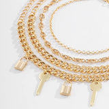 J.Shine Padlock Anklet Cuban Chain Sandals Foot Jewelry
