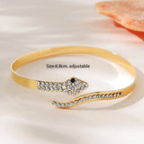 Metal Snake Arm Bangle Bracelet CZ Armband Jewelry