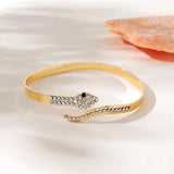 Metal Snake Arm Bangle Bracelet CZ Armband Jewelry