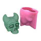 Devil Horns Skull Silicone Mold Keychain Resin Epoxy Craft Polymer Clay DIY