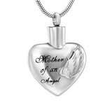 Always in My Heart Angel Wings Cremation Jewelry Pendant