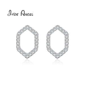 925 Silver Rhombus Diamond Stud Earrings