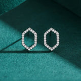 925 Silver Rhombus Diamond Stud Earrings